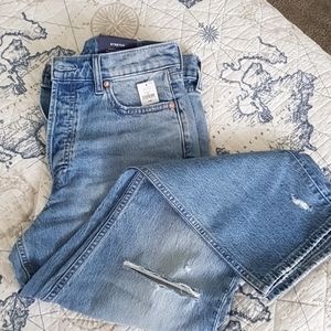 Cheeky Distressed Straight Jeans